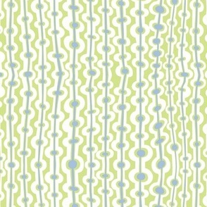 Seaweed stripes - fog, honeydew and white - small scale