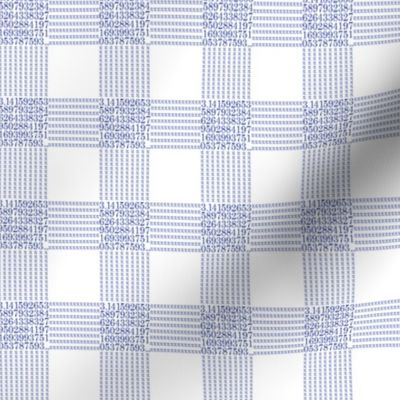 1" blueberry pi gingham, blue on white