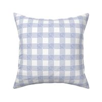 1" blueberry pi gingham, blue on white