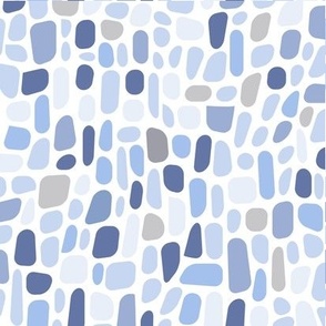 Abstract blue pebbles