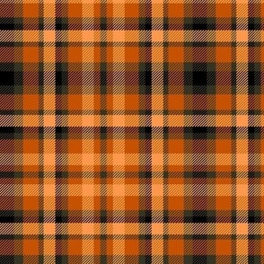 Wrapped Boxes Plaid in Halloween Orange and Black