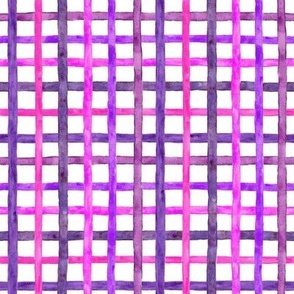 Watercolor Grid in Purple and Pink - Angelina Maria Designs