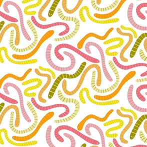 Cute wriggly worms