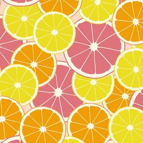 Pink And Orange Fabric, Wallpaper and Home Decor | Spoonflower