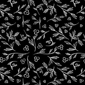 Whimsy Floral - Black