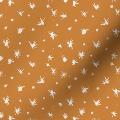mini dandelion seeds coordinate // multidirectional // in amber yellow-orange and cream // by ali harris