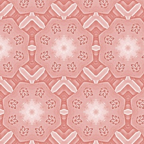 Dusty Coral Petals on Geometric