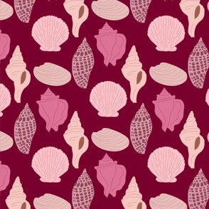 Pink Shell Pattern by Courtney Graben