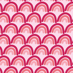 Pink Rainbow Pattern by Courtney Graben