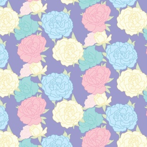 Pastel Rose Pattern by Courtney Graben