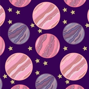 Girly Galaxy Pattern by Courtney Graben