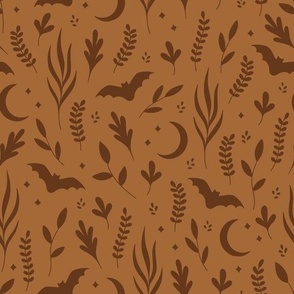 Botanical Bats - Burnt Orange