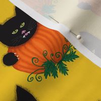 Cat Behind Pumpkin 1