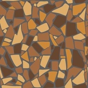 Bronze and Brown Terrazzo Mosaic