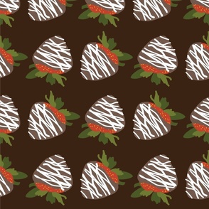 Chocolate Strawberry Pattern by Courtney Graben