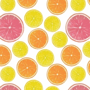 Watercolor citrus slices