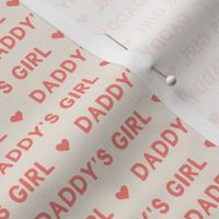 small // Daddy's Girl in Lipstick Pink on Bone cute Valentine's Day