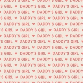 small // Daddy's Girl in Lipstick Pink on Bone cute Valentine's Day