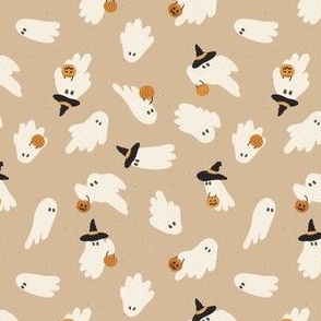 mini micro // halloween ghosts trick or treat on beige