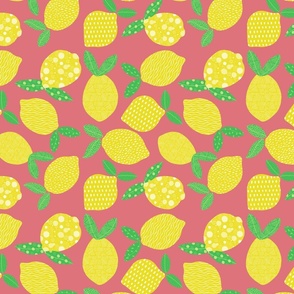 Lemons, Lemons, Lemons (watermelon background)