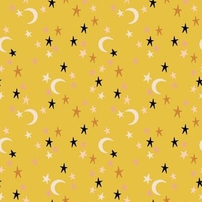 Moonlit stars yellow