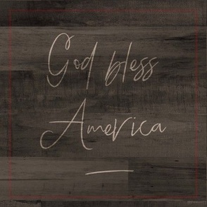 God Bless America Wood Tile (dark)