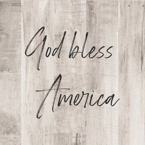 God Bless America Wood Tile.