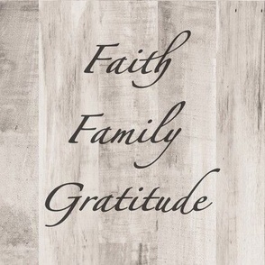 Faith, Family, Gratitude Wood Tile..