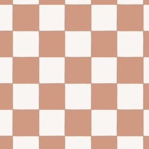 90s nostalgia retro checkerboard - sienna