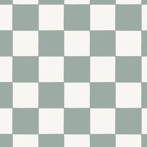 90s nostalgia retro checkerboard - sage