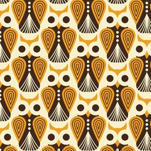 0889 - retro owls, yellow