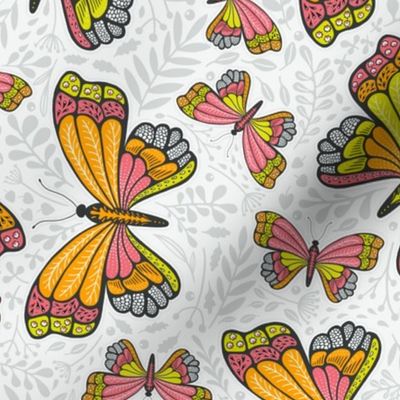 butterfly  grey 10.5inch (12inch wallpaper)
