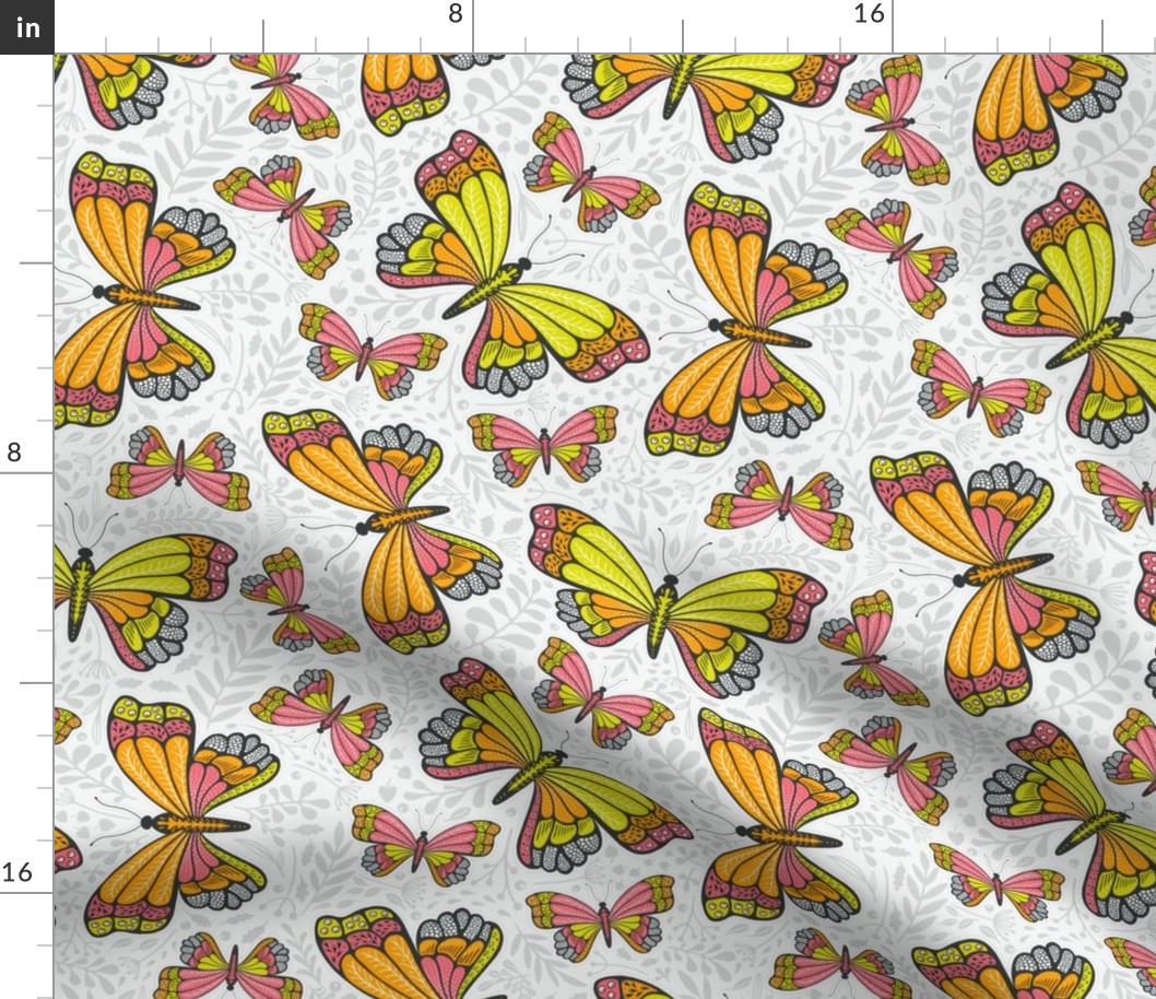 butterfly  grey 10.5inch (12inch wallpaper)