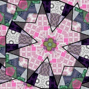 modern vintage - pink patchwork