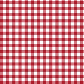 (M) Rich Crimson Gingham  Size M 