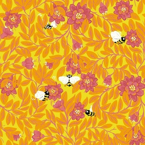 Bees in a yellow garden (Pollinators!)