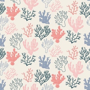 Coral Forest // Navy Grey
