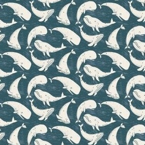 Frolicking Whales // Navy