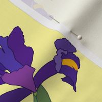 Iris Flutter! (Dutch Blue/violet) - lemon yellow, medium 
