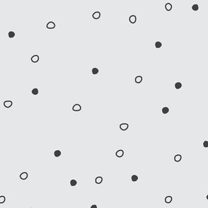 Minimalist Dots | Medium Scale | Light Grey, Rich Black | non directional