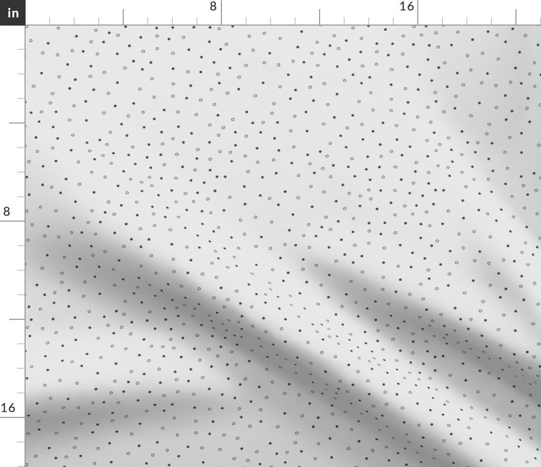 Minimalist Dots | Small Scale | Light Grey, Rich Black | non directional