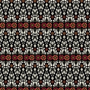 Folk Art Diamond stripe Black