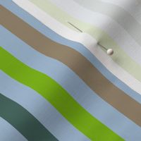TRP1 - Half Inch Wide Earthy Stripes in Blue, Green and Brown