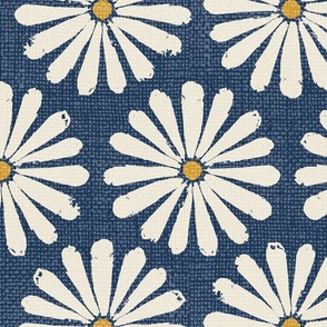 Floral Daisy Pinwheels - Blue - Jumbo