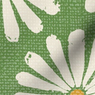 Floral Daisy Pinwheels - Kelly Green - Jumbo