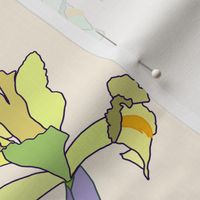 Iris Flutter! (Lemon Yellow/Mint) - cream beige, medium 