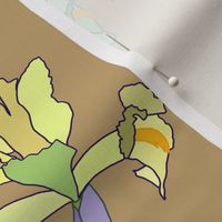 Iris Flutter! (Lemon Yellow/Mint) - cinnamon latte,  medium 