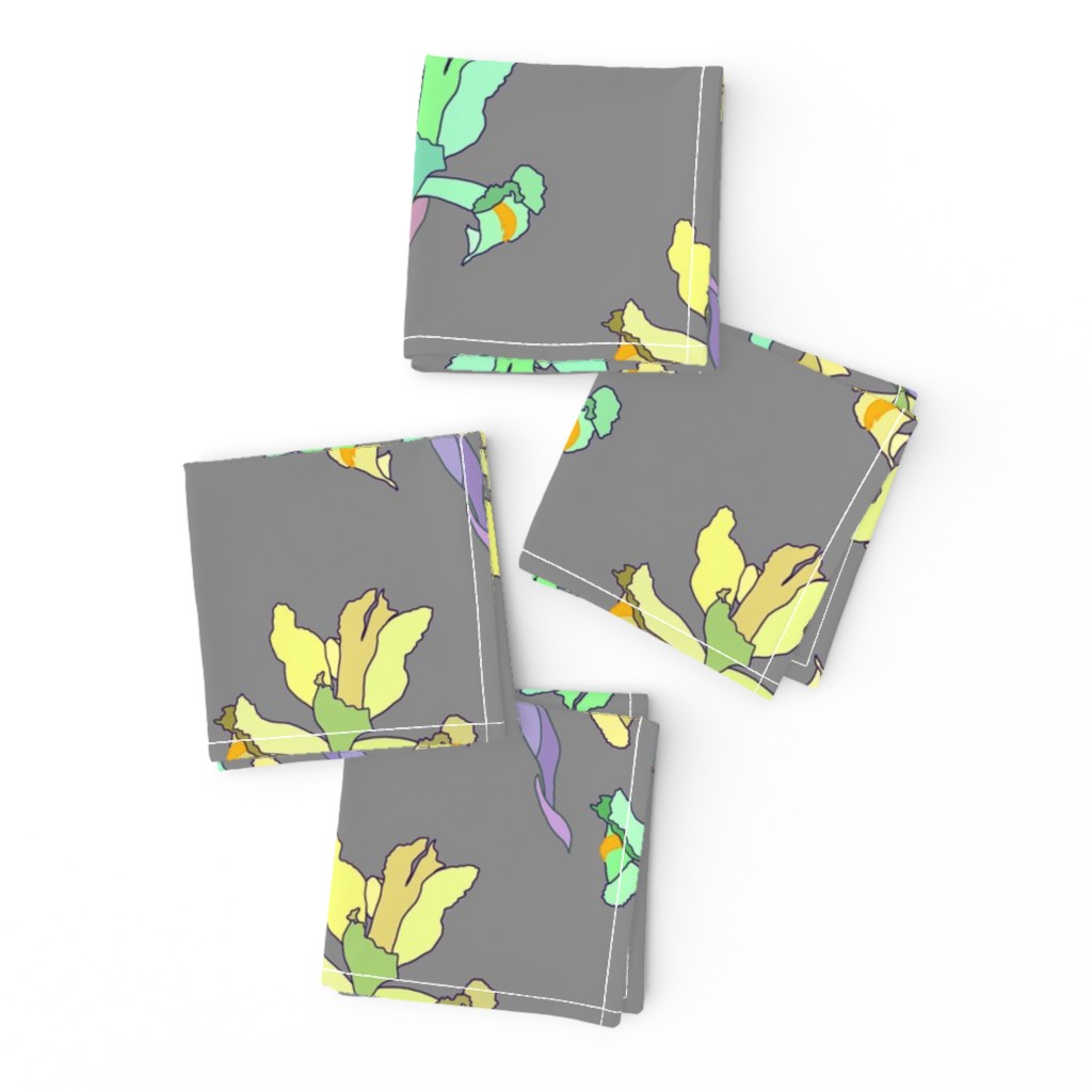 Iris Flutter! (Lemon Yellow/Mint) - medium grey, medium 