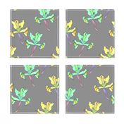 Iris Flutter! (Lemon Yellow/Mint) - medium grey, medium 