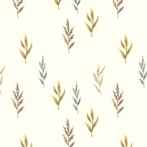 Leaves on a beige background